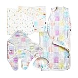 Scribble Scrabble(スクリブルスクラブル) ベビーギフト6点セット メロンパッチ (６重ガーゼ スリーパー アフガン ガーゼケット おくるみx2 授乳＆うたたねまくら)