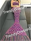 大人 1 190 * 80 cm の 2017 TrendyDressed ファッション人魚姫の尾ソファ毛布スーパーソフト暖かい手かぎ針編み毛糸の部分