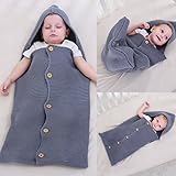 Newborn Baby Swaddle Blanket Soft Knit Wrap Sleep Bag Oenbopo Baby Kids Toddler Hooded Knit Blanket 