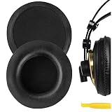 Geekria イヤーパッド互換性 パッド アーカーゲー AKG K240/ K240S/ K240MKII/ K241/ K270/ K271/ K271S/ K272/ K52/ K72/ K92/ K242/ K340/ K550/ K551/ K553S, M220 ヘッドホンに対応 イヤパッド/イヤークッション/イヤーカップ (プロテインレザー/ブラック)