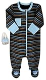 Stephan Baby Blue Dog Cotton Knit Footie and Mini Medicine Bottle Gift Set by Stephan Baby