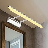 洗面ライト、ブラケットライト、LED、ミラーライト、引き込み式、ウォールワッシャー、洗面台寝室用ライト、防水と霧のバスルームミラーライト（12W、60センチメートル）シルバー ( Color : Si