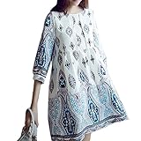 (マーシェル) Marshel マタニティ ワンピース　カジュアル　産前 産後 長く使える　半袖　おしゃれ 民族柄　ペイズリー XL