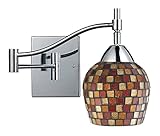 Elk 10151/1PC-MLT Celina 1-Light Swing arm Sconce In Polished Chrome with Multi Fusion Glass [並行輸入品]
