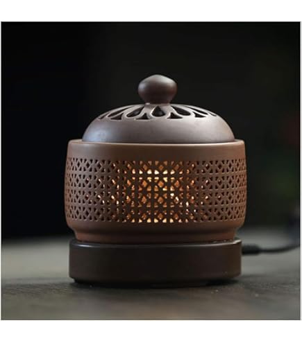 電気香炉 電子アロマセラピー Amazon.co.jp: 香炉電子香炉電気香炉ホルダー、調整可能なタイマー付き