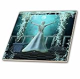 3drose Heike Köhnenデザイン妖精おとぎ話 – Beautiful fairy in the Night – タイル 8-Inch-Glass ct_254554_7