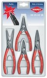 KNIPEX 00 20 03 SB 4 Piece Precision Circlip Snap-Ring Pliers Set by Knipex