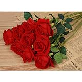 Linyuan 安定した品質 5pcs Flannel Artificial Rose 花 Flower Arrangement Party アールデコ Decor MW03332