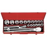 AMPRO T45701 20 Piece 3/4-Inch Drive 6 Point Socket Set [並行輸入品]