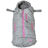 ホイップクリーム ベビーカー用　スリーピングバッグ　フットマフ ギンガムチェック(白・黒)