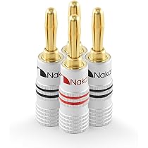Amazon | Nakamichi バナナプラグ banana plugs 24K金メッキ