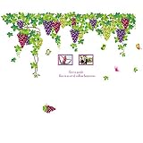 Winhappyhome Grapevine Vines壁アートステッカー用キッズ寝室リビングルームテレビ背景DIYリムーバブル保育園インテリアデカール
