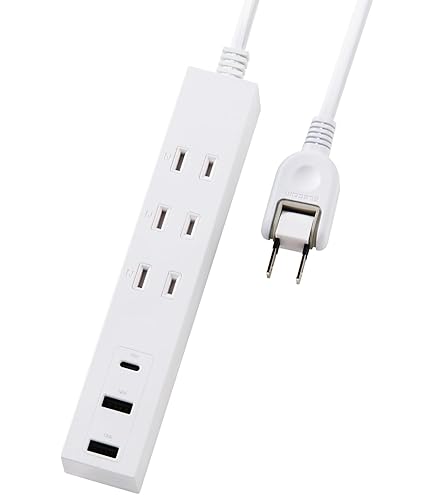 ELPA(エルパ) スリムタップ5個口1.5mUSB WL-USB5015B(W) 1861400 w17b8b5 Amazon.co.jp: ELPA(エルパ) スリムタップ5個口1.5mUSB WL