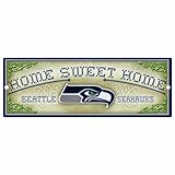 NFLシアトルシーホークス6-by-17木製「Home Sweet Home」クロスステッチSign