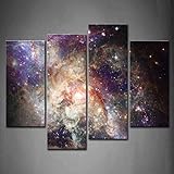 壁アートスターフィールドin Space and a星雲の絵画プリントキャンバス抽象画像ホーム装飾 16inch*24inch*2 16inch*32inch*2 MWUnixtyle-052179