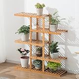 木製フラワーラック室内植物スタンド木製植物フラワーディスプレイスタンド木製ポットシェルフストレージラック屋外 (色 : B)