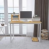 Bojuシンプル木制パソコンデスク おしゃれ pcデスク オフィスデスク ワークデスク 本棚付き PC本体収納付き 木目調 組立簡単 ナチュラル