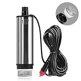 Favoto DC 12V　オイルチェンジャー　小型　電動 ポンプ 直径51mm 約30L/min 4m配線シガーソケット接続式　銅製モーター ステンレスフィルター　耐食 変形防止 取付簡単 掃除簡単
