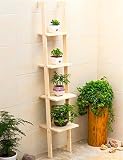 花スタンド屋内 フラワーポットシェルフ、シンプルウッド4段フラワーポットシェルフ、収納棚、オフィス、バルコニー、勉強 ( 色 : C )