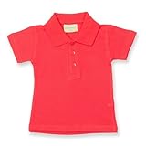 Larkwood Baby/Toddler Unisex Polo Shirt (24-36) (Red) by Larkwood