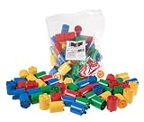 Premium Blue, Green, Red, and Yellow Round Cylinder 2x2 Stackers Support Building Bricks - 48 Pack B