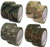 安芸熊屋 しっかり貼れる 迷彩 カモフラージュテープ ミリタリーテープ 布テープ (4, ミックス)