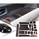 【RUIYA】トヨタ 新型 アルファード ヴェルファイア 40系 専用 滑り止めマット 40アルファード インテリア ドアポケット ラバー ゴムマット ラバープレート 40ヴェルファイア 滑り止め 傷防止 ノンスリップ 防音 キズ防止 貼り付け簡単 アルファード40系 アクセサリー カスタム 内装パーツ 車種専用 レッド