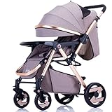 プッシュチェアベビートロリーライト傘車四輪衝突折り畳みは、子供のカートに横たわることができますベビープッシュ（グレー）