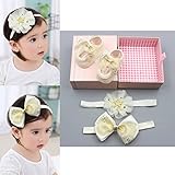 ベビー用ヘアアクセサリ ヘアバンド ベビー ソックス キッズ カチューシャ 赤ちゃん ベビー ギフトセット かわいい 100日記念日 こどもの日 記念撮影 誕生日 出産祝い 女の子 プレゼント (Fl