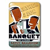 フローレン1930s N 1940s WPAアート – イメージのAfrican American Father and Sonポスター – 照明スイッチカバー – シングルトグルスイッチ( LSP 