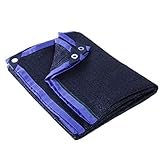 LIANGLIANG オーニングシェード遮光ネット シェード防塵レインスクリーン通気性折りたたみ式フラワープロテクションネットメタルホール付きポリエチレン、24サイズ (色 : Black blue,