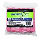 Work Tools International 44214 6-1/2-Inch WhizzFlex Polyester Mini Paint Roller Cover Refill, Pink, 