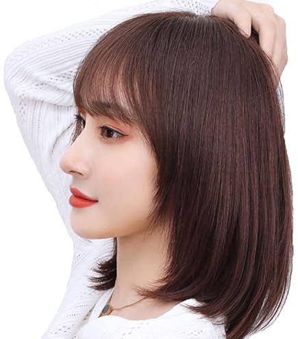 Amazon.co.jp: ウィッグ 人毛100％ 鎖骨式ウィッグ 女性用かつら