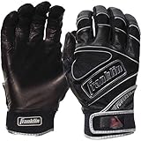 [Franklin] メンズ バッティンググローブ パワーストラップクロム POWERSTRAP CHROME BK ブラック L