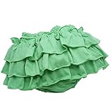 プラチナムベイビー柔らか天竺★３段フリルブルマ スカート ★0～2歳まではける (グラスグリーン)