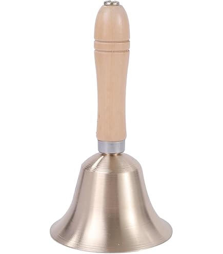 Amazon.co.jp: ハンドベル 5.9インチ ハンドコールベル 真鍮製 木製