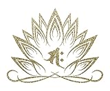 Sticker Shop Haru 梵字 蓮の花 ステッカー 【サク】 ゴールドラメ