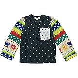 CHILD CHAMP(チャイルド チャンプ) 接結天竺袖ボーダー切り替え長袖Tシャツ 120cm/ブラック NO.C-86143103