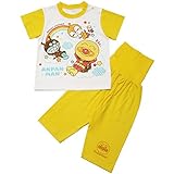 【本体綿100％】2018年 夏物 アンパンマン 天竺 すやすやおやすみ柄 腹巻付き 半袖パジャマ Anpanman クリーム◇100cm