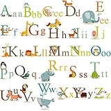 Classic Animals Alphabet Baby Nursery Wall Art Sticker Decals Cute Wall Stickers [並行輸入品]