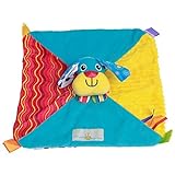 KINGSEVEN Baby Kid Toddler Toy Cute Cartoon Stuffed Animal Teething Security Blanket Soft Teether Bl