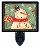 クリスマス夜ライト – Let It Snowスノーマン – LEDナイトライト