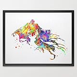 Dignovel Studios 13X19 Harry Potter Stag Patronus and Dementor Watercolor illustration Art Print Nur