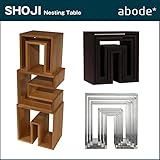 【アボード】 abode 【SHOJI】 - 【ネスティングテーブル】 (3個セット) ダークブラウン 【日本製】 SHOJI-Nesting Tables（3-piece-set）