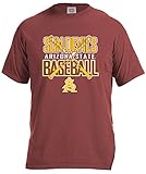 NCAA Arizona State Sun Devils Baseball Bats半袖快適カラーTシャツ、レンガ、スモール