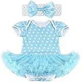 (フィーショー)FEESHOW　ベビーちゃん　新生児　カワイイ半袖ワンピース　チュチュスカート　ベビー服 ベビーちゃんワンピース風ロンパース　オシャレガール　0-9ヶ月　４点セット退院　出産祝い　お出