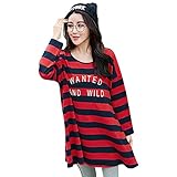 マタニティウェア レディース Tシャツ 長袖/半袖 ロング オールインワン 【産前産後兼用】 マタニティ ママ服 マタニティ服 妊娠 妊娠服 妊婦服 ゆったり レッド(長袖) XL