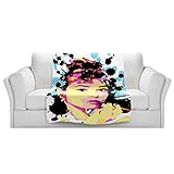ブランケットウルトラソフトFuzzy 4サイズ！DIANOCHEデザインからby Ty Jeterオードリー・ヘプバーン風ホームDecor Unique Designer芸術的スタイリッシュな寝室アイ