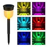 4个ソーラーパワードライトコントロールマルチカラーLED芝ランプ防水屋外の風景のライト