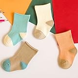 Sawors 子供 ベビー ソックス 4足セット かわいい靴下 コットン 柔らかい 保温ソックス 無地 4色 0-1歳 赤ちゃん 乳幼児 男の子 女の子用 (L:1歳~3歳)